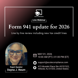 Form 941 update for 2026